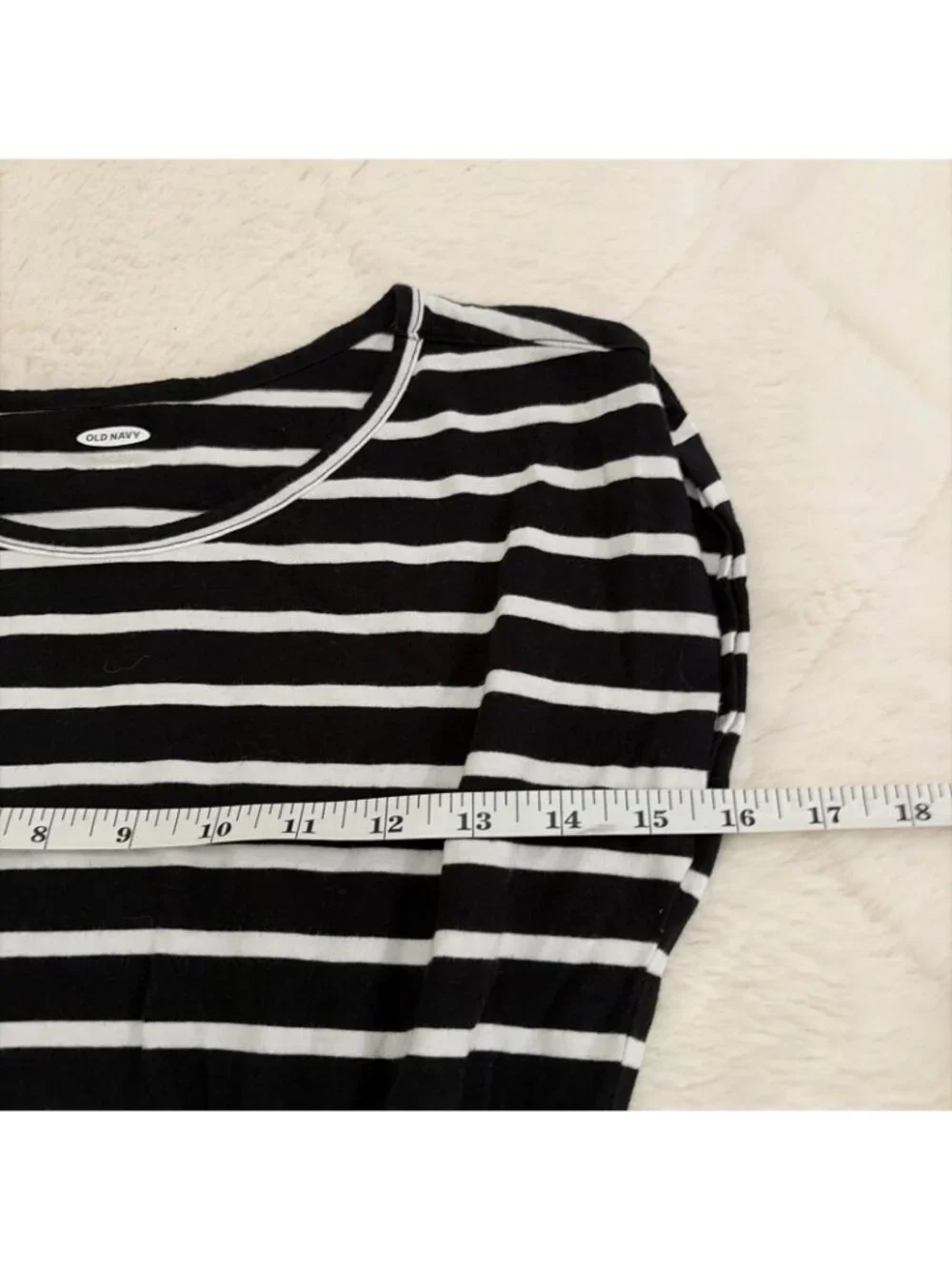 Old Navy Girls XL 14/16 Black Striped Dress Coastal Nautical Preppy